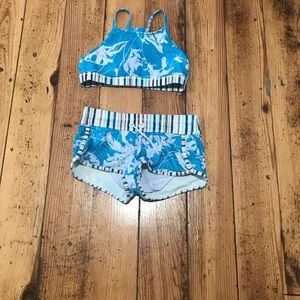 Athleta Girl swimsuit size-7 reversible top